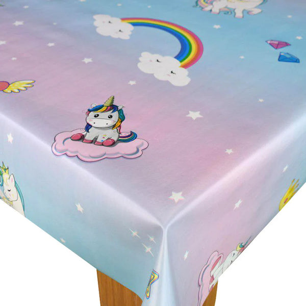 Unicorn PVC Vinyl Wipe Clean Tablecloth 160cm x 140cm Warehouse Clearance