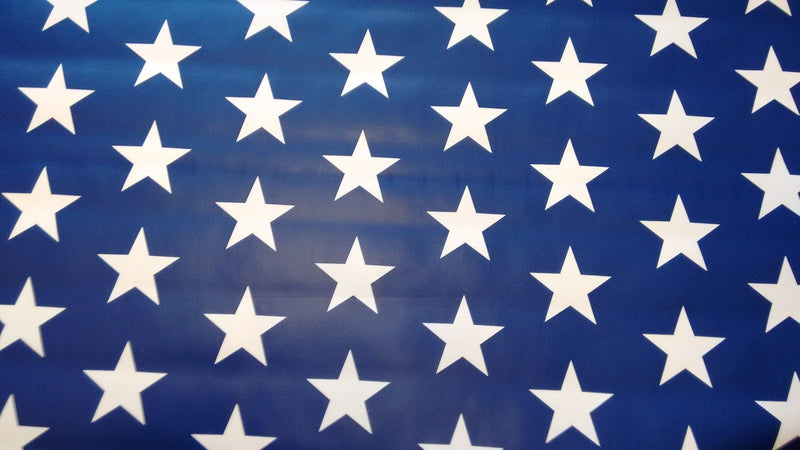 USA Stars Navy Blue  vinyl tablecloth 110cm x 140cm Warehouse Clearance