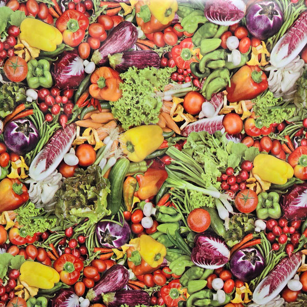 Vegetables Vinyl Oilcloth Tablecloth