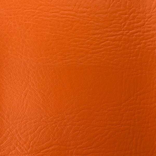 Orange Faux Leather Textured Upholstery Vinyl, FR