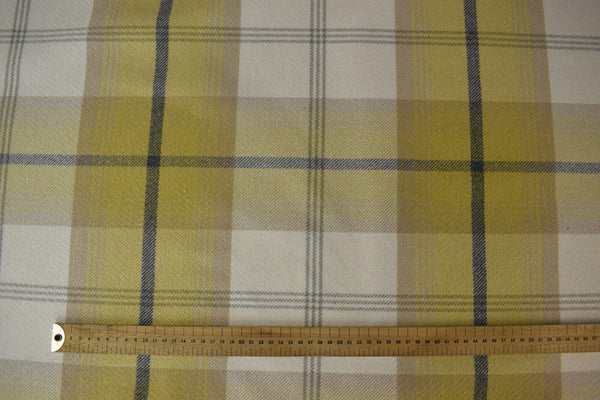 Balmoral Ochre Wool Effect Tartan Fabric