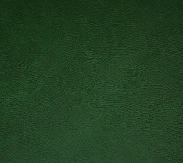 Dark Green Grain Faux Leather Textured Upholstery Vinyl, FR