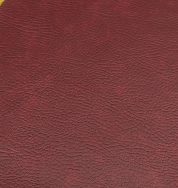 Oxblood Red Grain Faux Leather Textured Upholstery Vinyl, FR