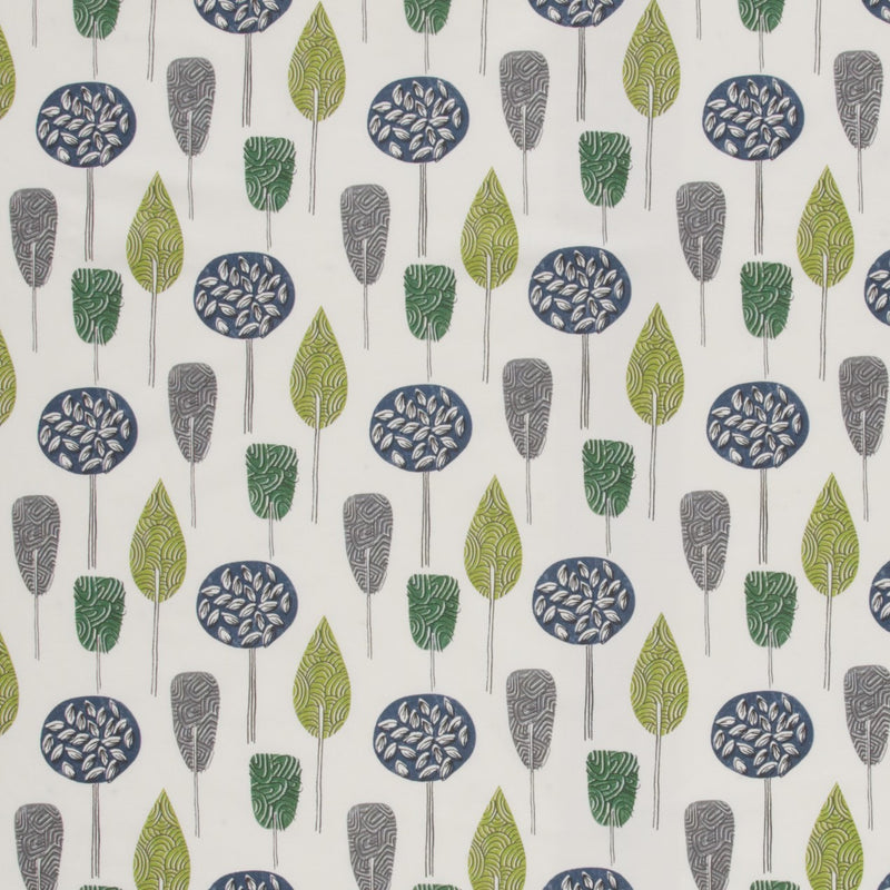 Scandi Trees Emerald 100% Cotton Fabric by I-Liv SMD