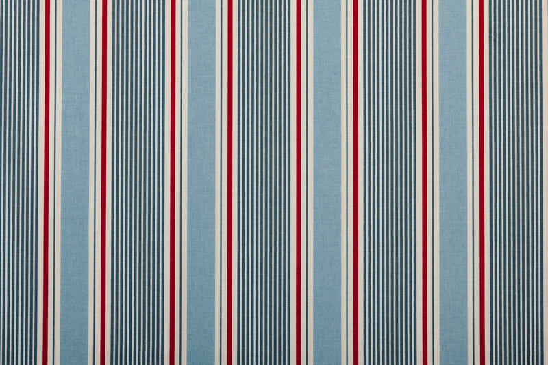 Sail Stripe  Marine 100% Cotton Fabric by Clarke and Clarke